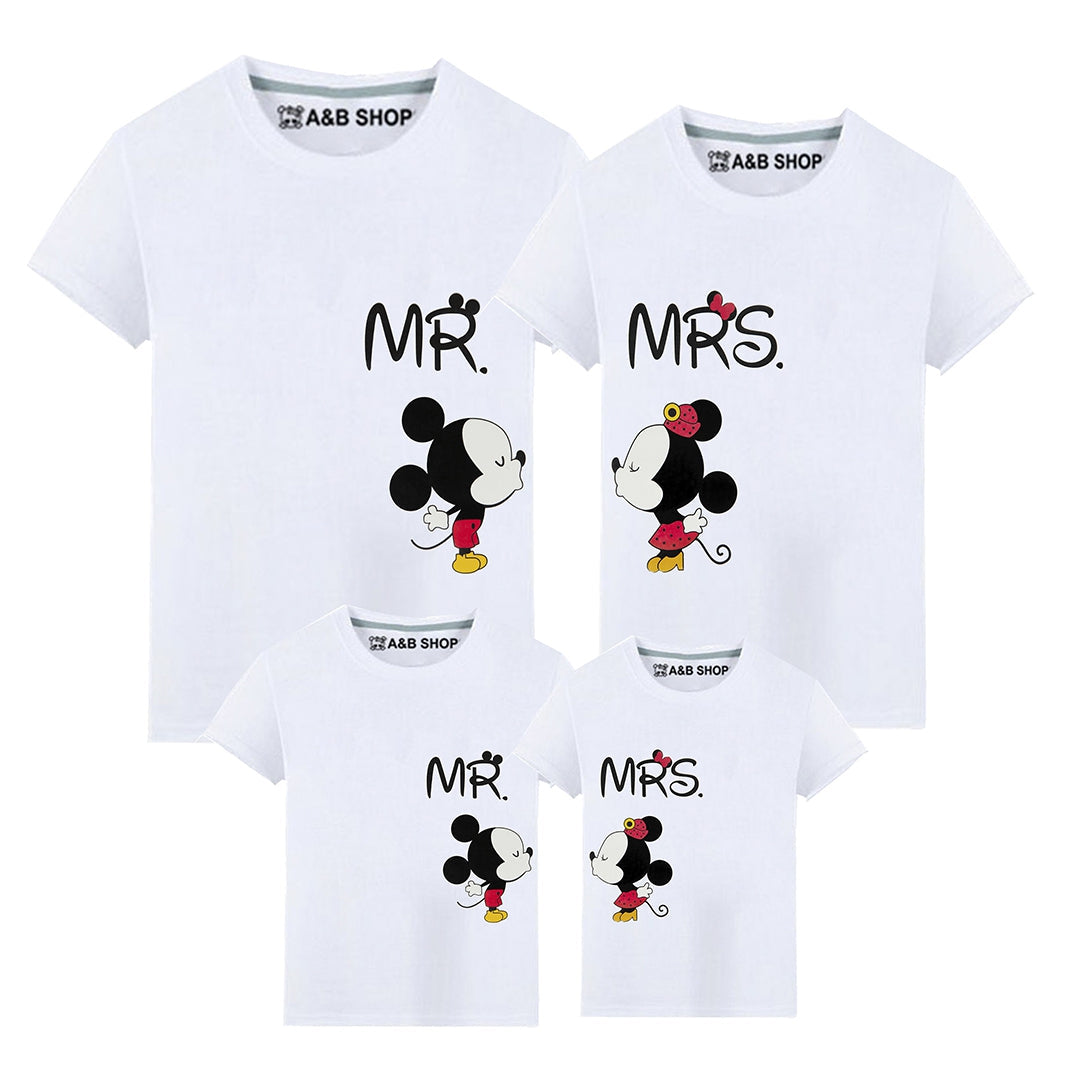 Camiseta Mr Mrs Mouse Blanca