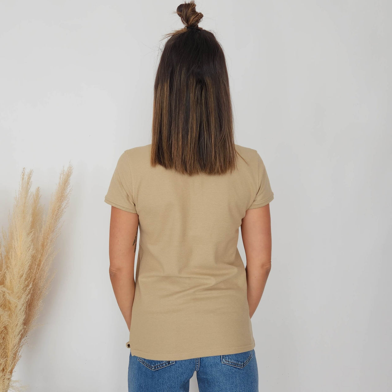 Polo camel 100% algodón