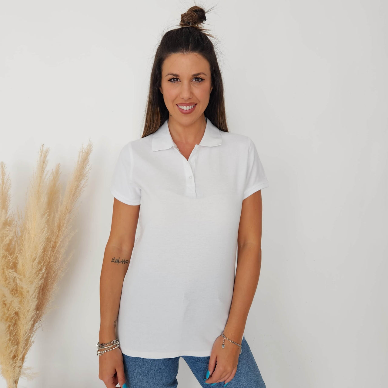 Polo blanco 100% algodón