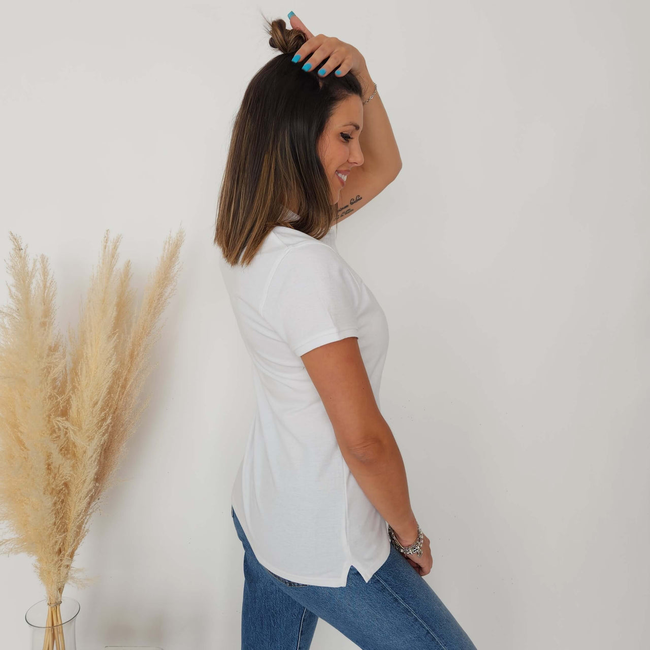 Polo blanco 100% algodón