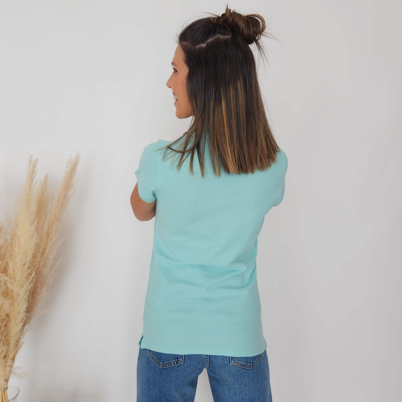 Polo verde menta 100% algodón