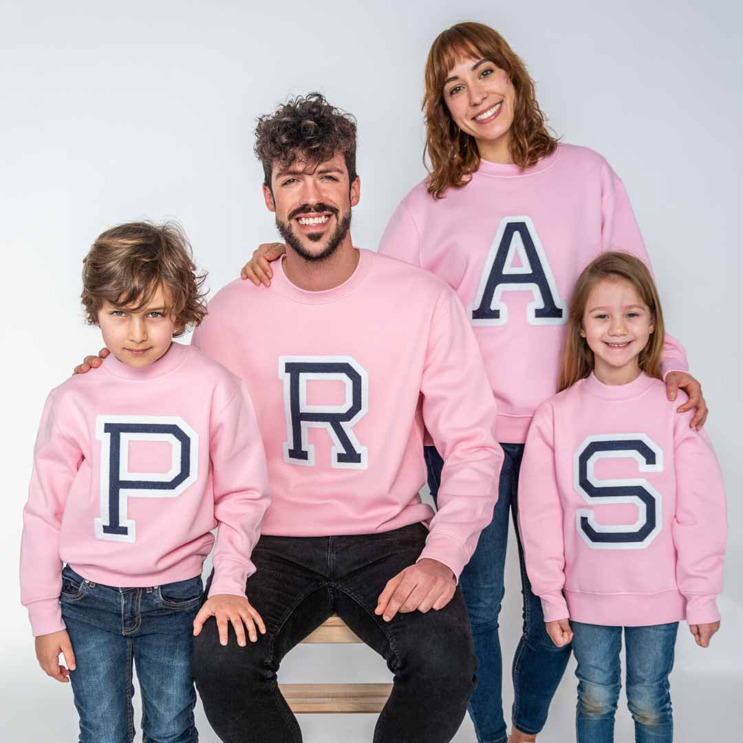 Sudadera Iniciales Rosa