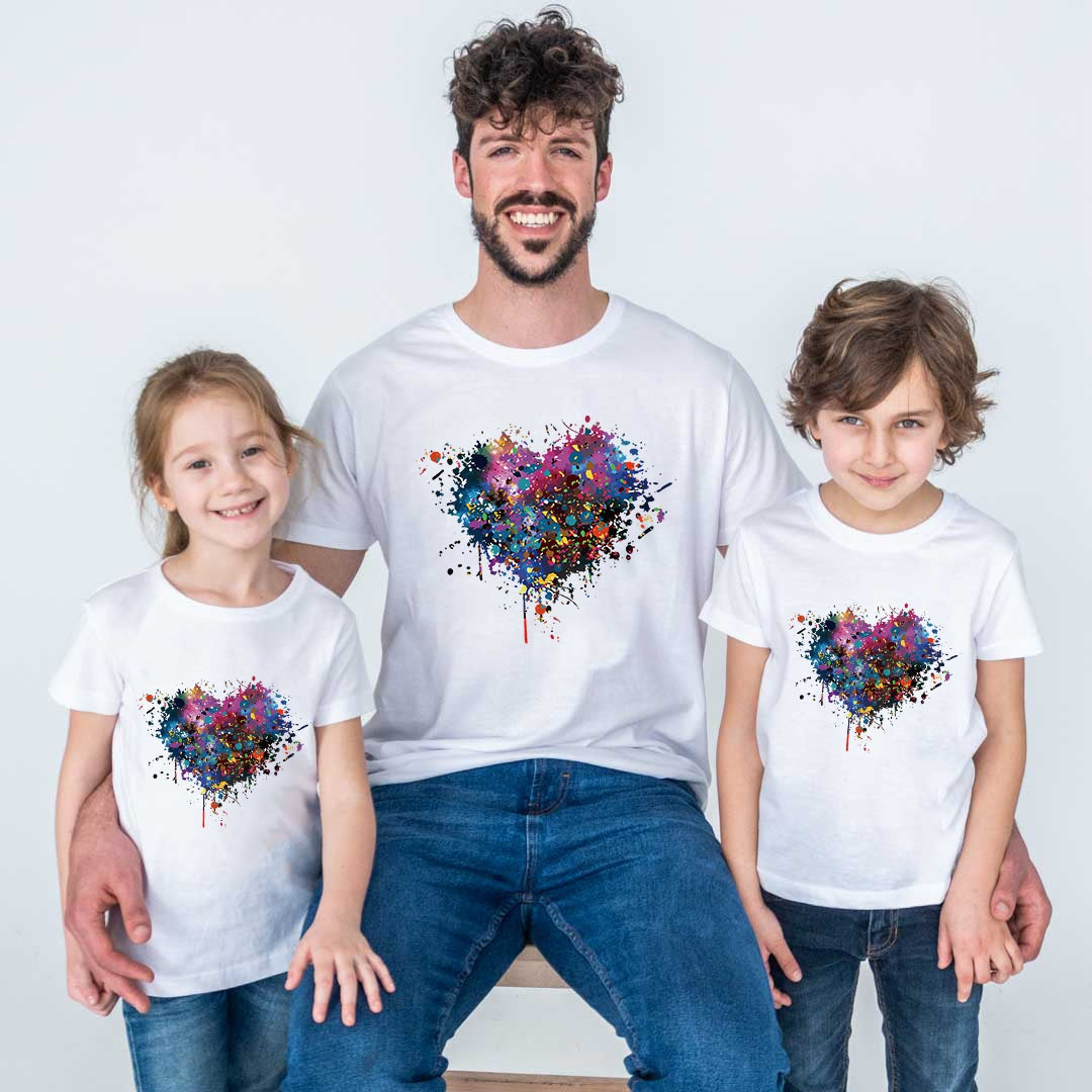 Camiseta Corazón degradado