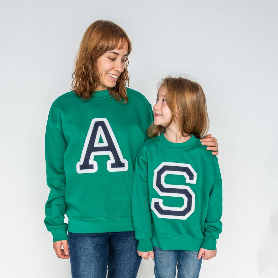 Sudadera Iniciales Verde