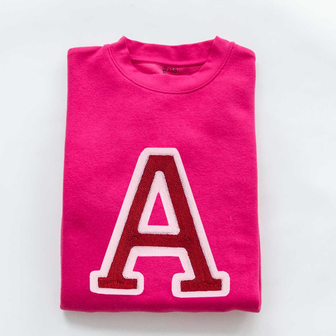 Sudadera Iniciales Fucsia