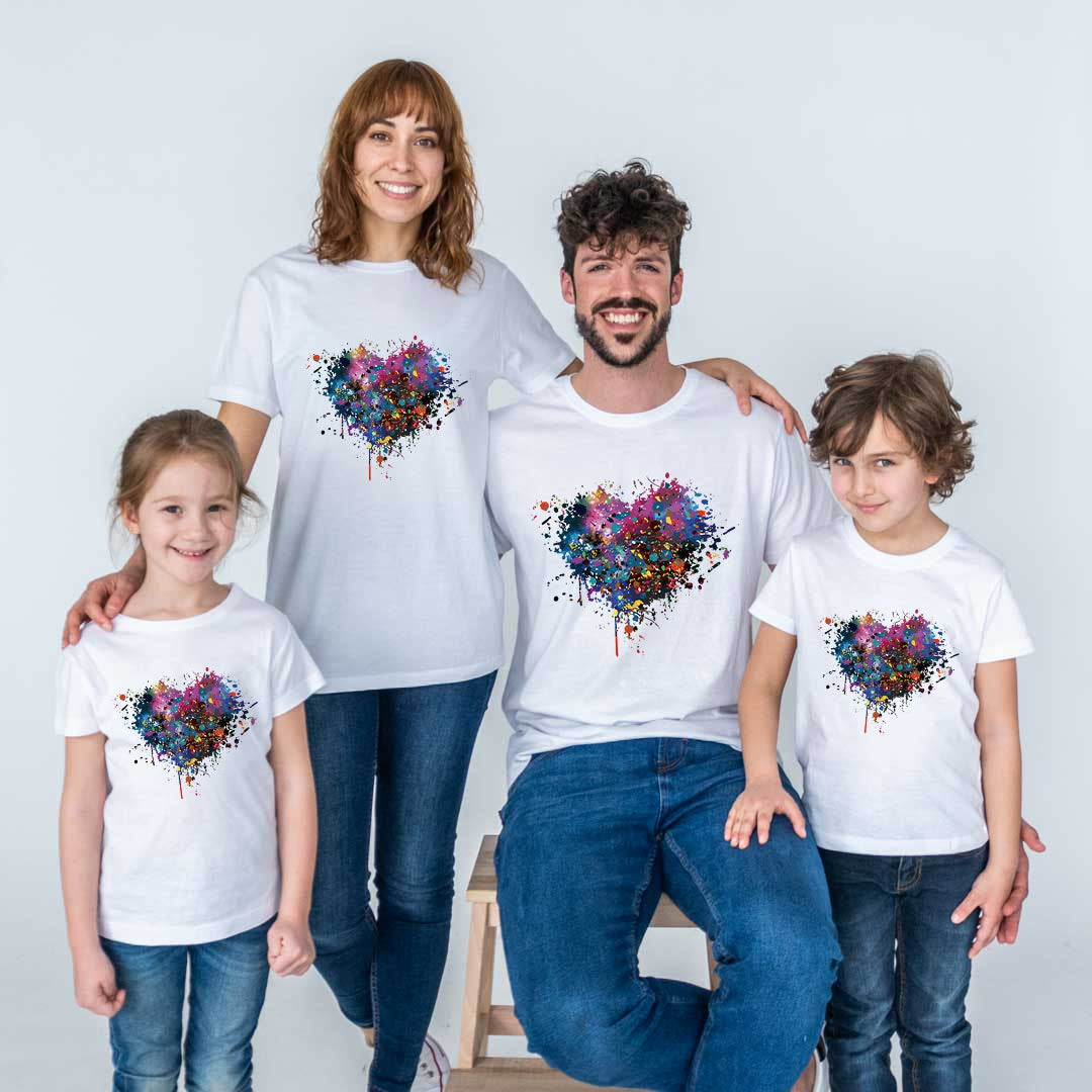 Camiseta Corazón degradado