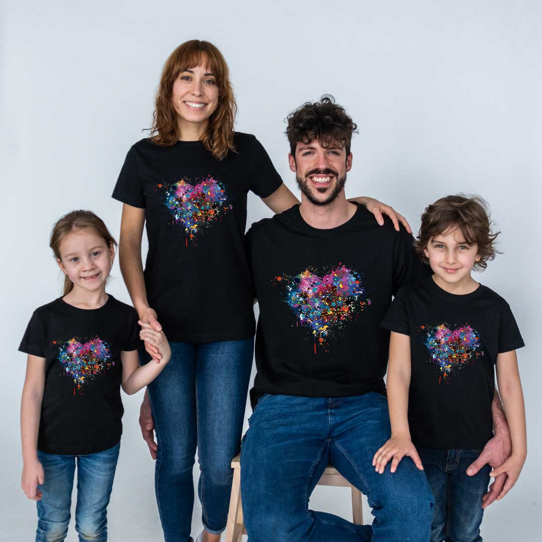 Camiseta Corazón degradado