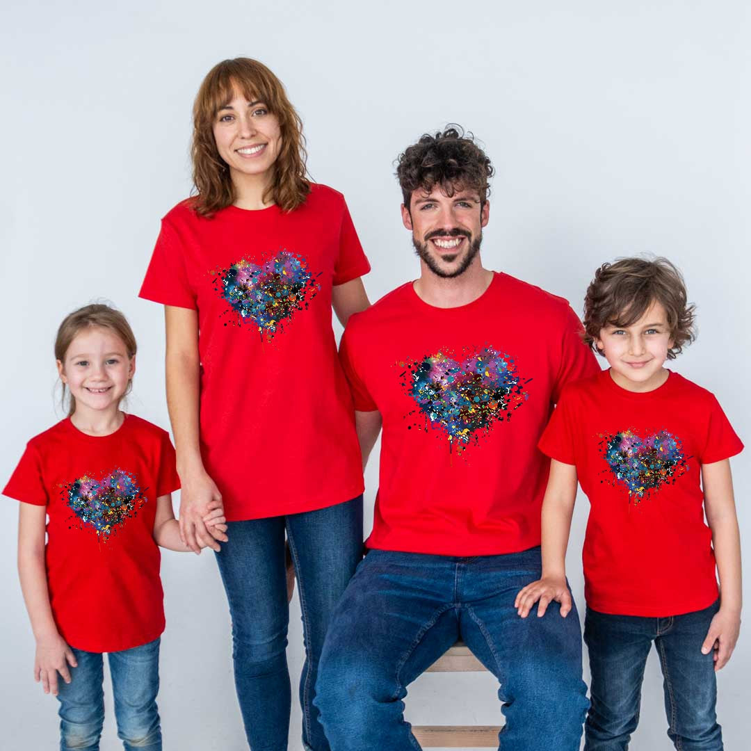 Camiseta Corazón degradado