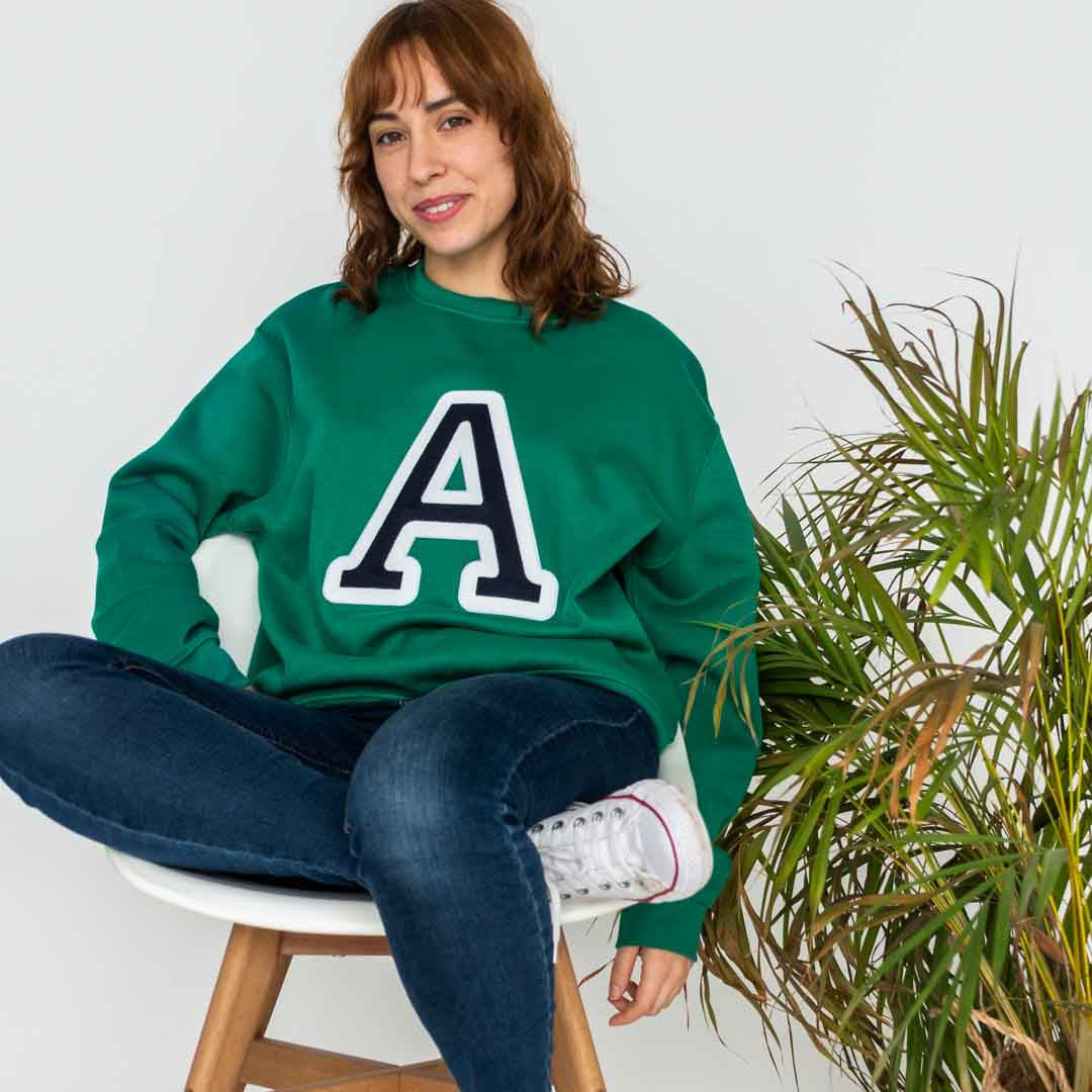 Sudadera Iniciales Verde