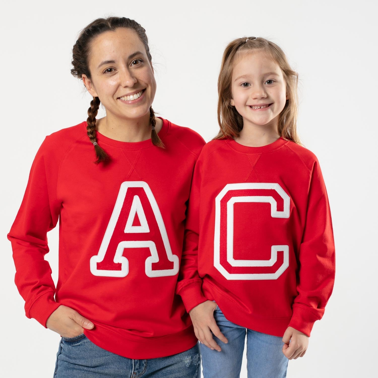 Sudadera roja iniciales sport