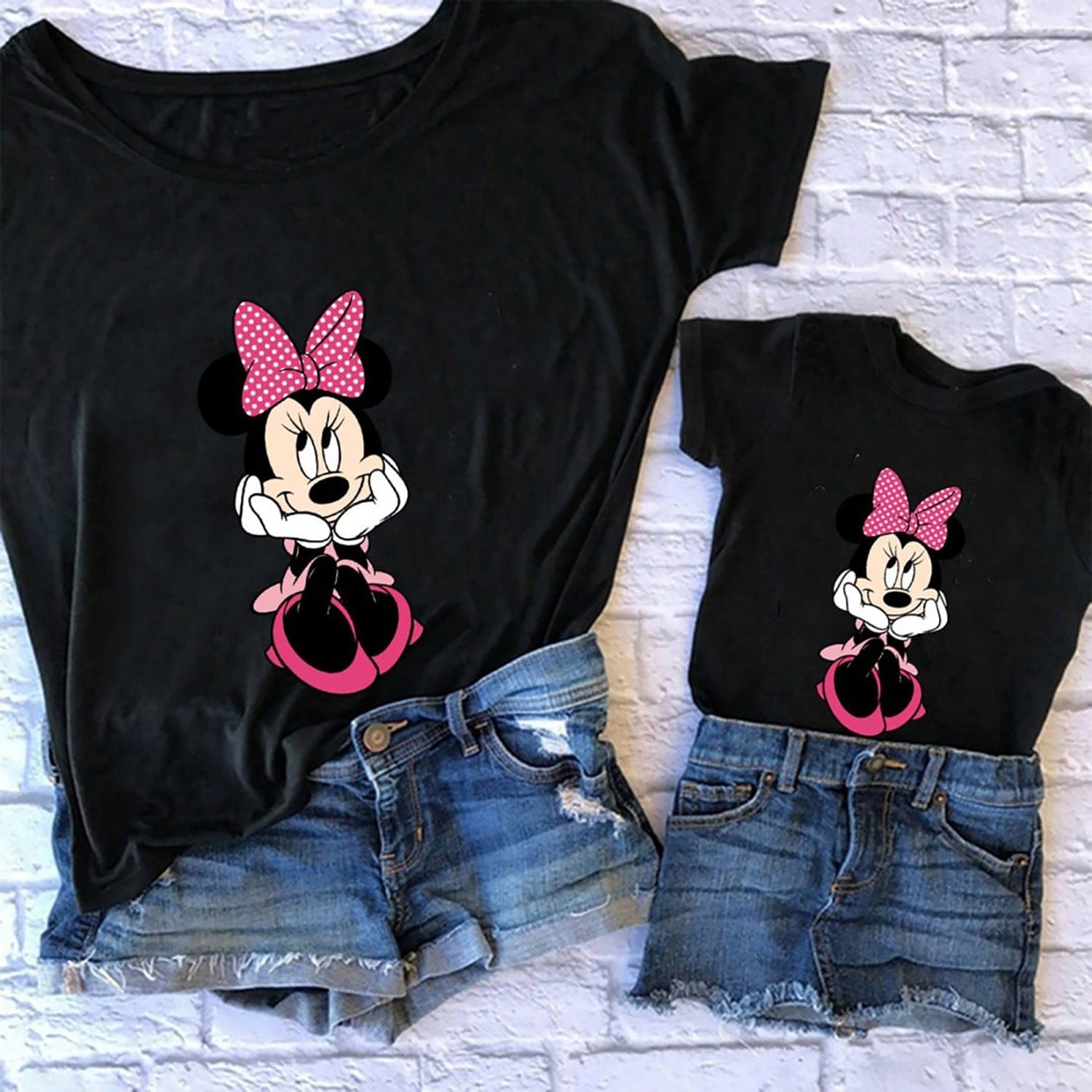 Camiseta Minnie Mouse Lazo rosa