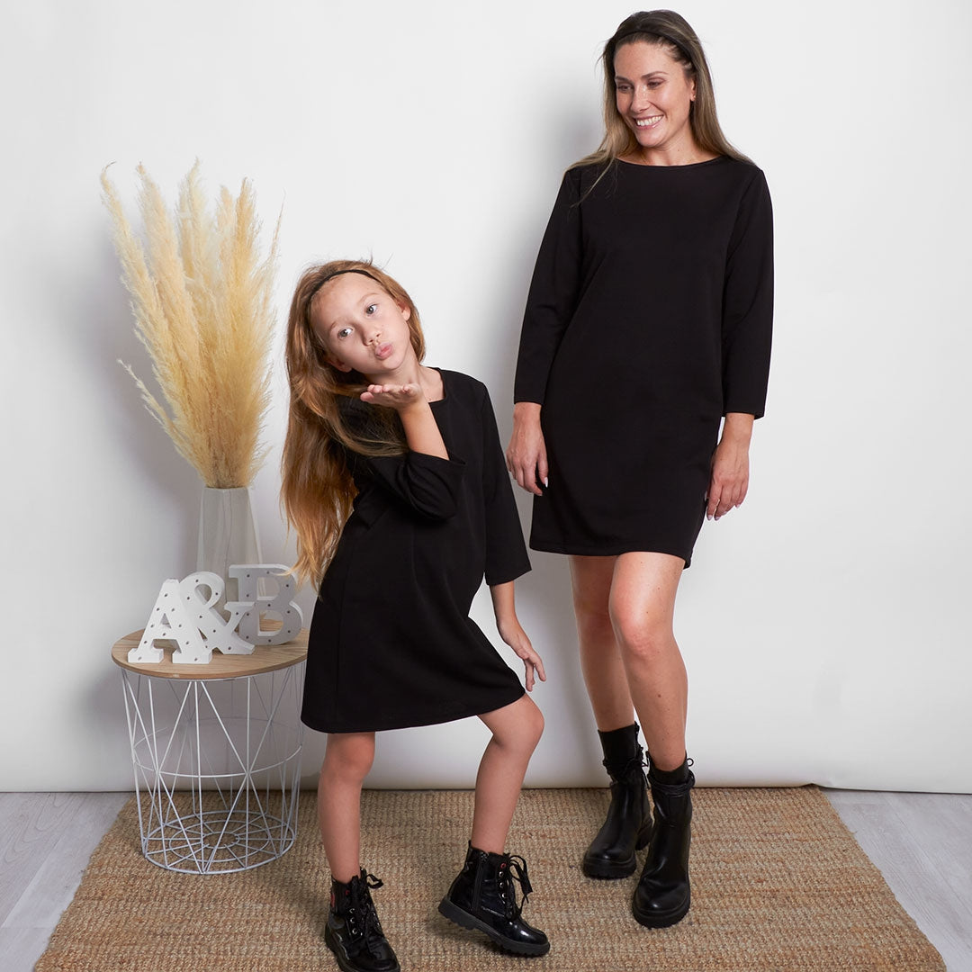 Vestido basic Baby Doll negro