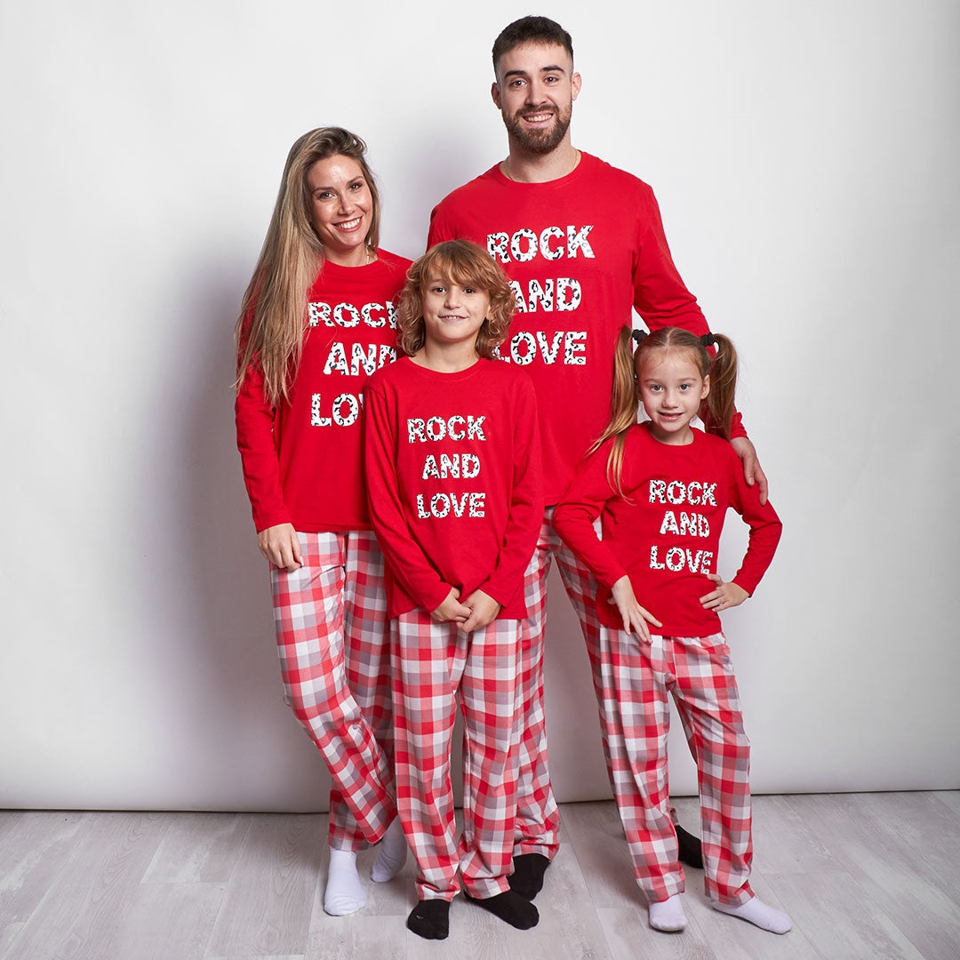 Pijama Rock and Love camiseta y pantalón rojo