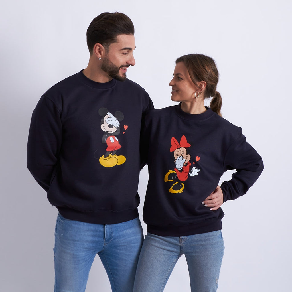 Sudadera Shy Mickey & Minnie hearts