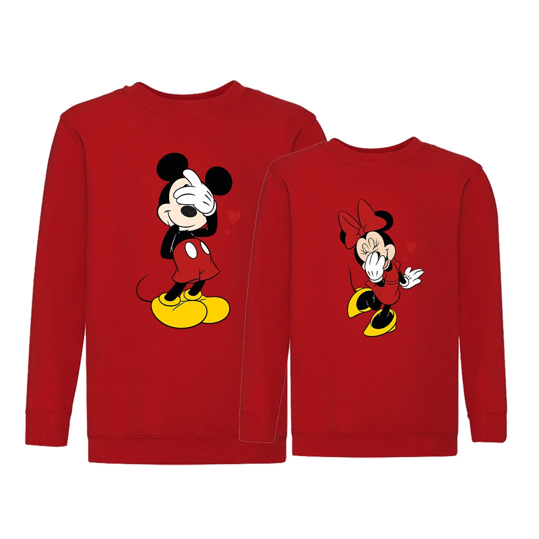 Sudadera Shy Mickey & Minnie hearts