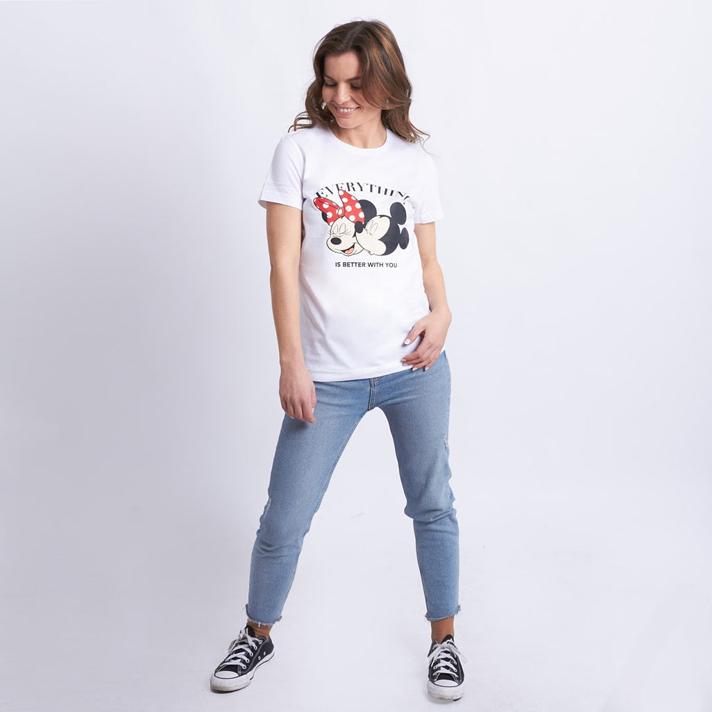 Camiseta Mickey & Minnie everything is better with u