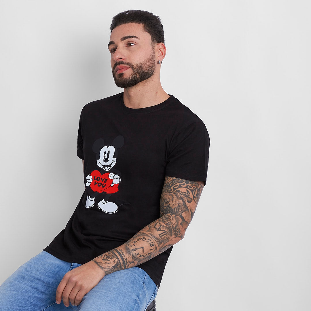 Camiseta Mickey & Minnie Love you heart