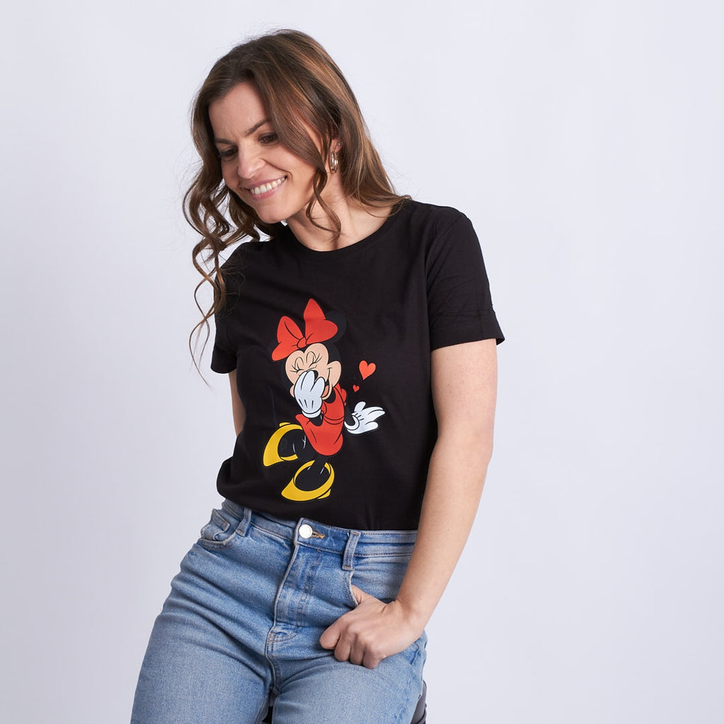 Camiseta Shy Mickey & Minnie hearts