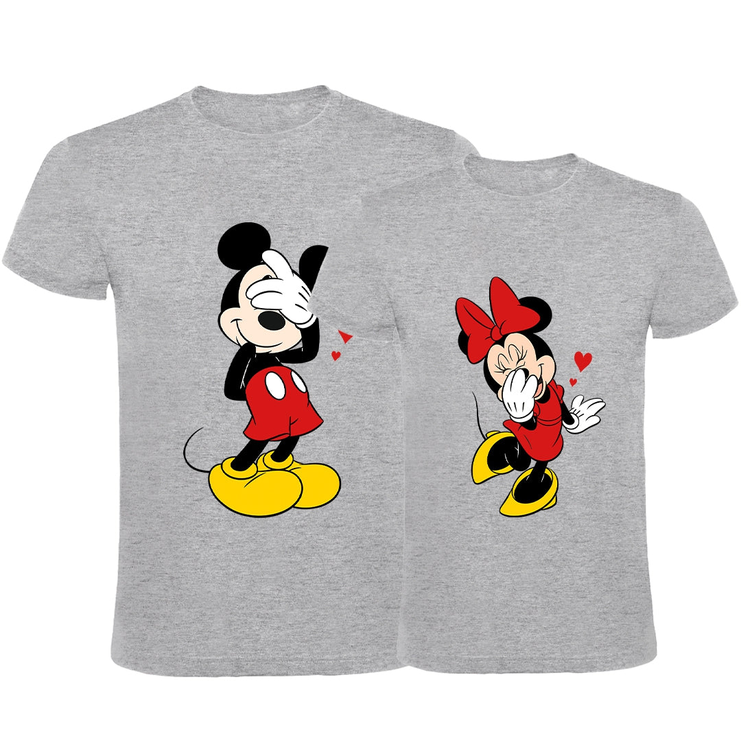 Camiseta Shy Mickey & Minnie hearts