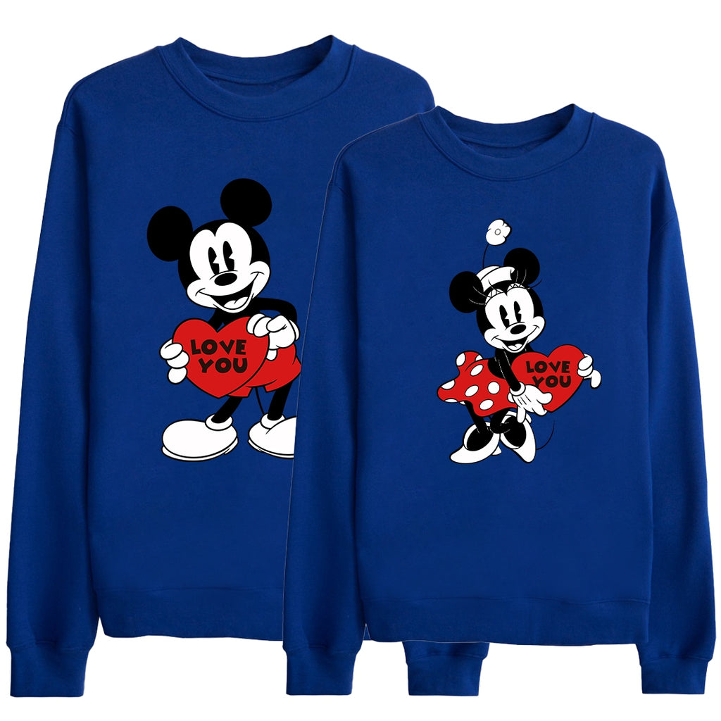 Sudadera Mickey & Minnie Love you heart