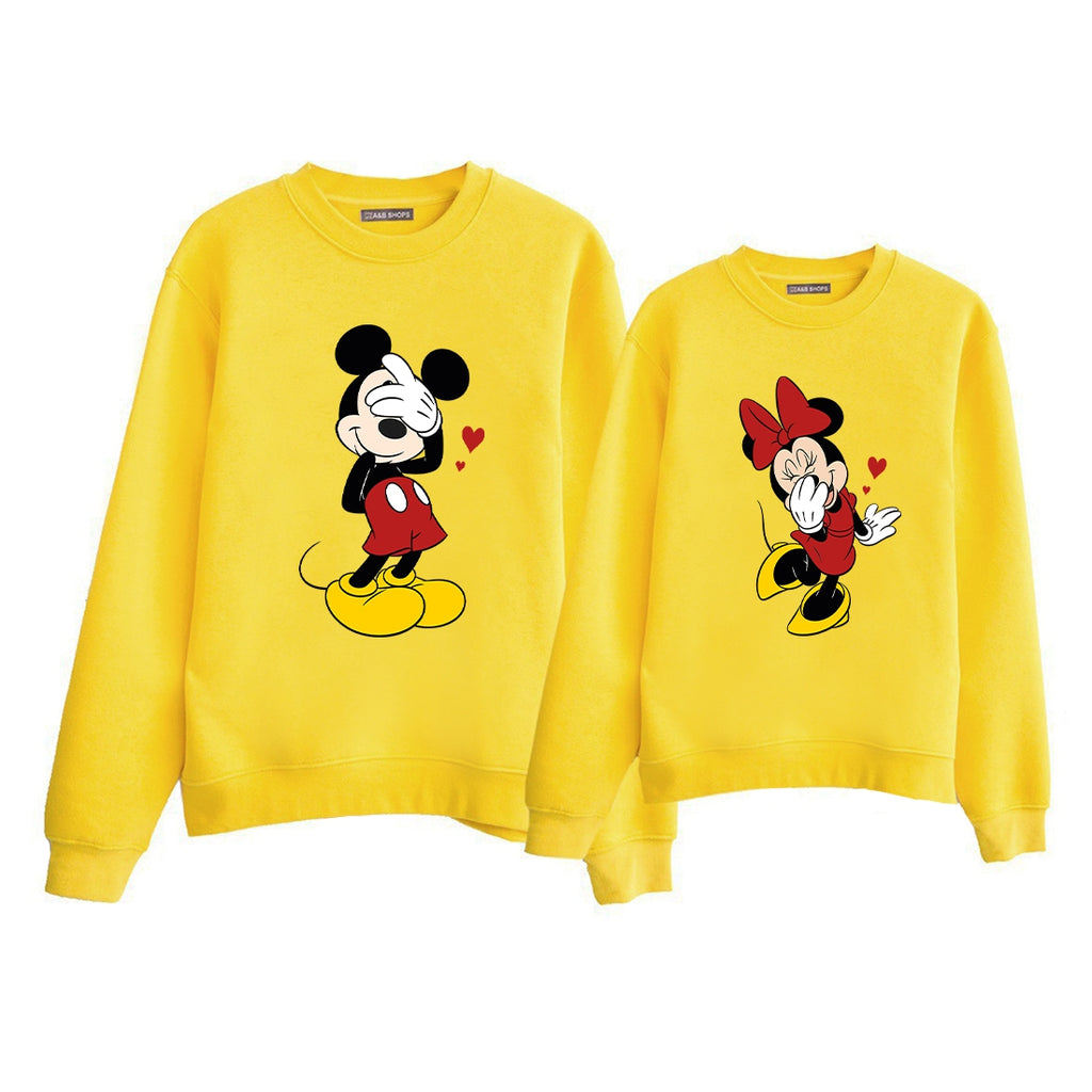 Sudadera Shy Mickey & Minnie hearts