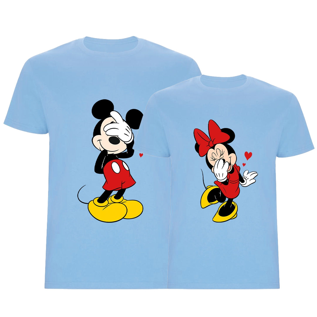 Camiseta Shy Mickey & Minnie hearts