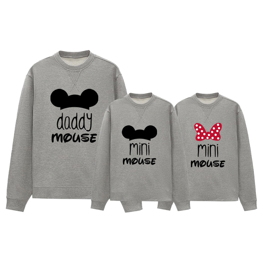 Sudadera Mama-daddy mouse mini mouse