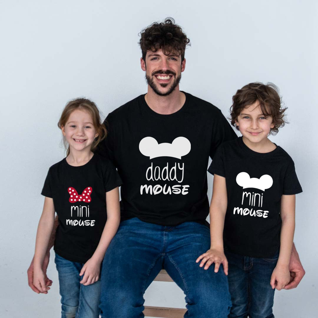 Camiseta Mama-daddy mouse mini mouse