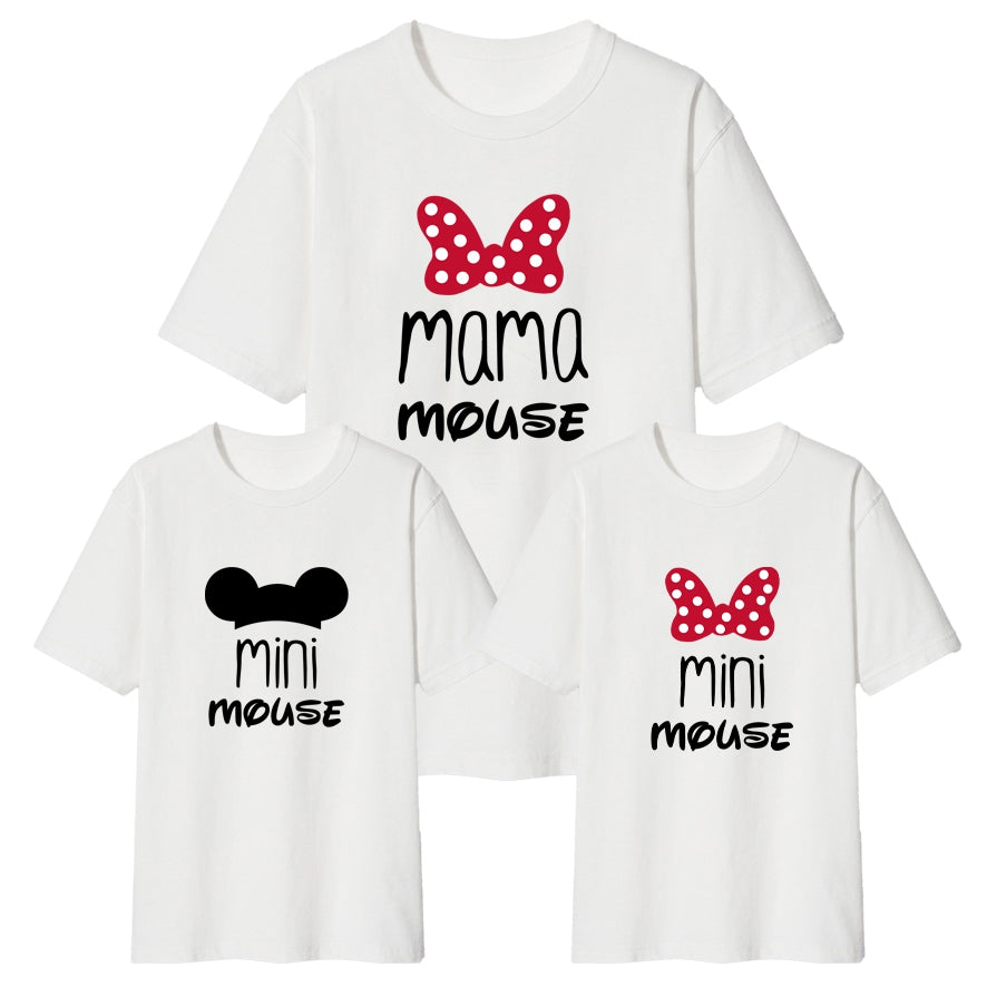 Camiseta Mama-daddy mouse mini mouse