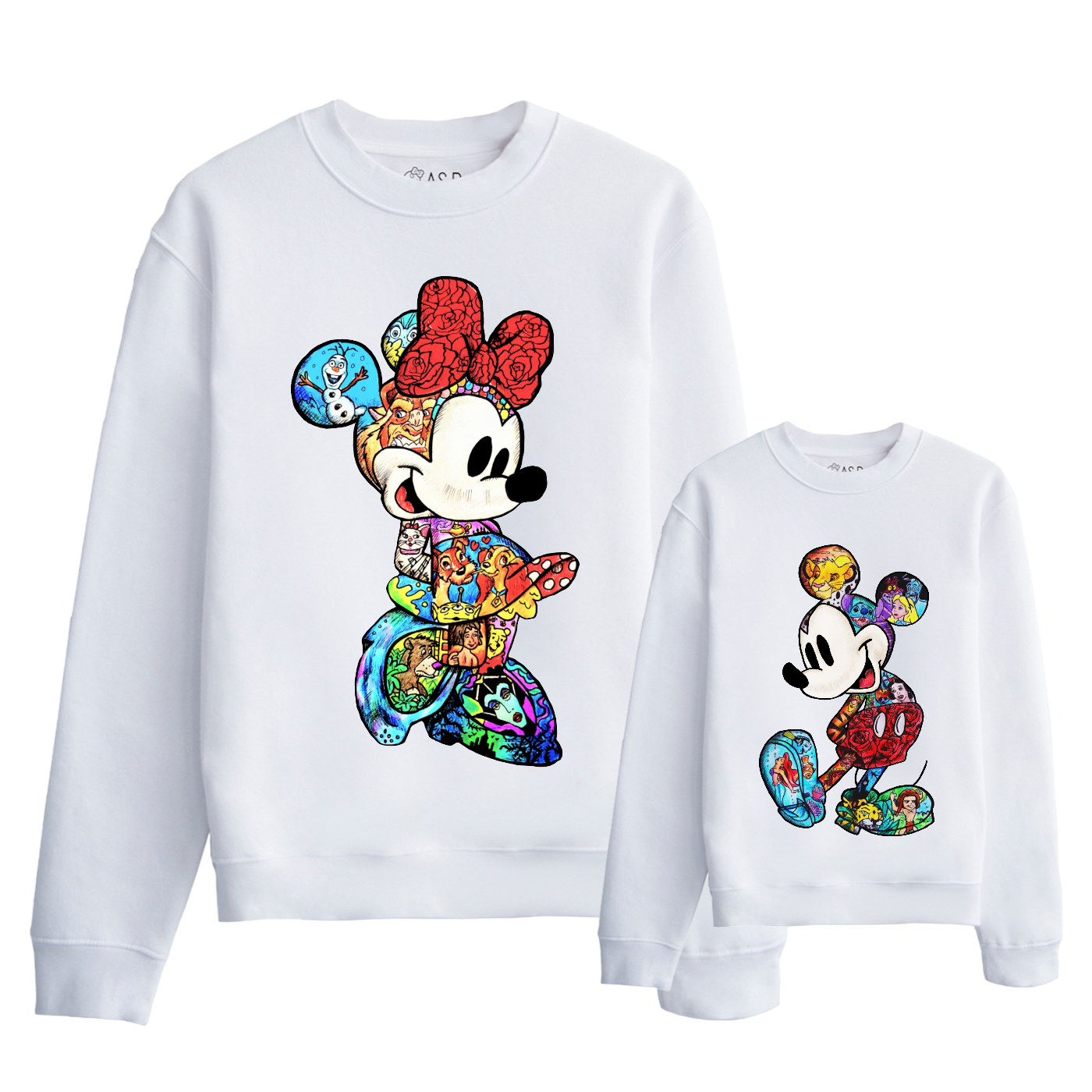 Sudadera Minnie & Mickey drawings