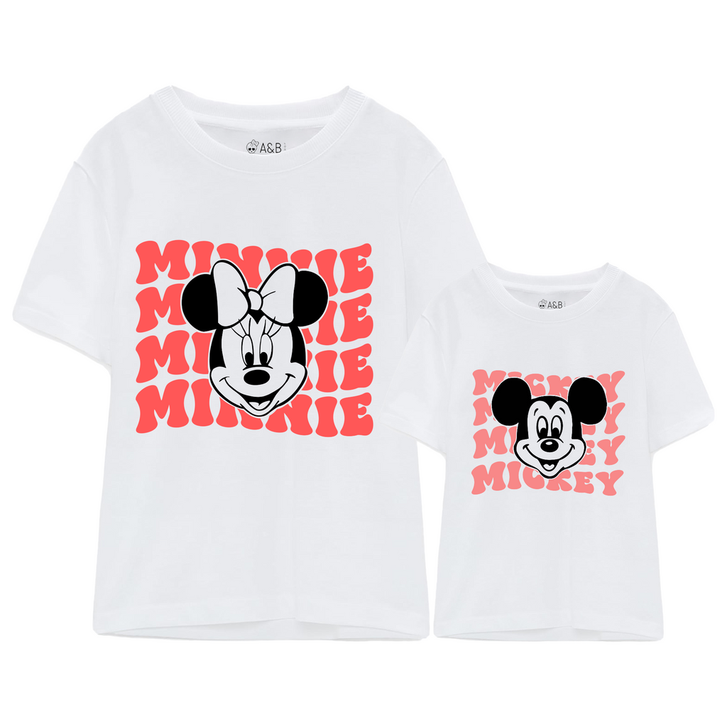 Camiseta Minnie & Mickey names