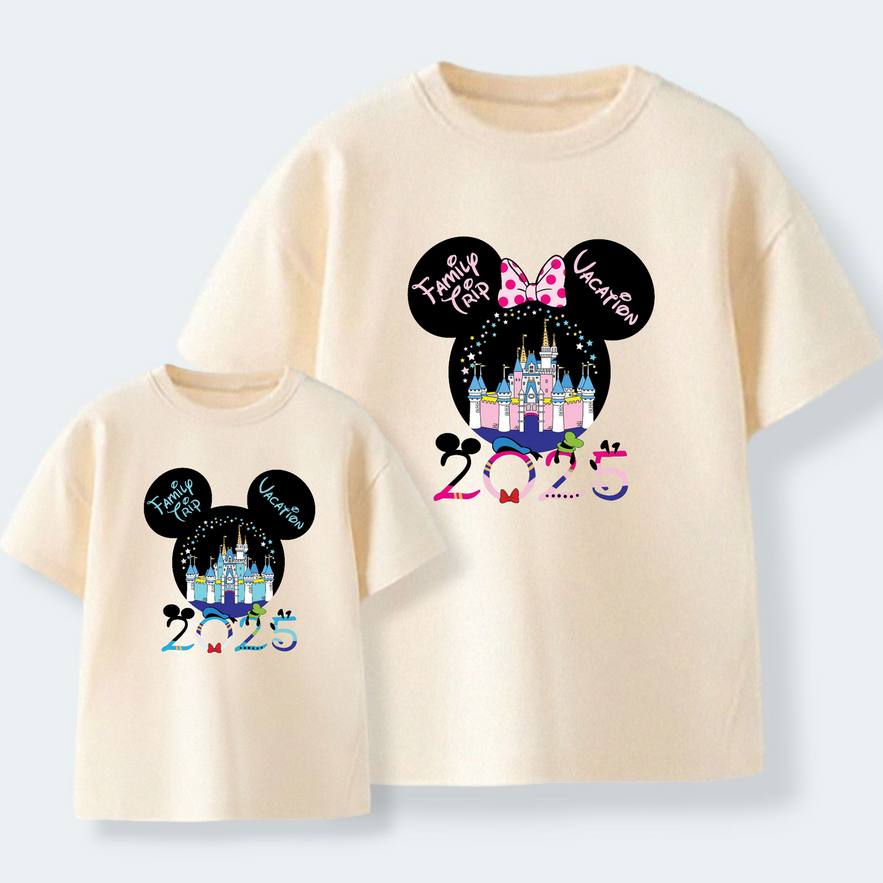 Camiseta Disney team 2025 Camiseta igual para mama y niña o niño