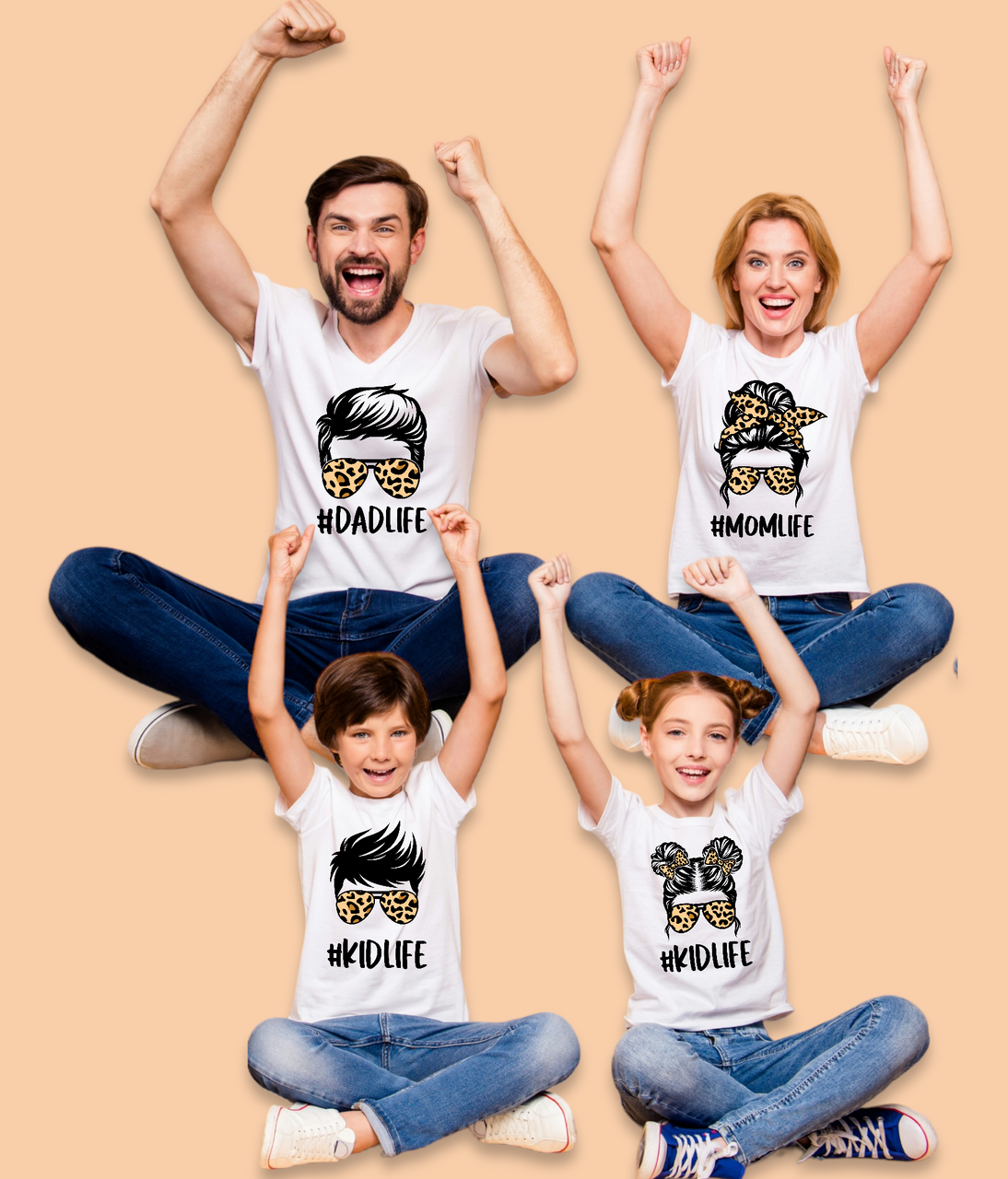 Camiseta Family Life animal print