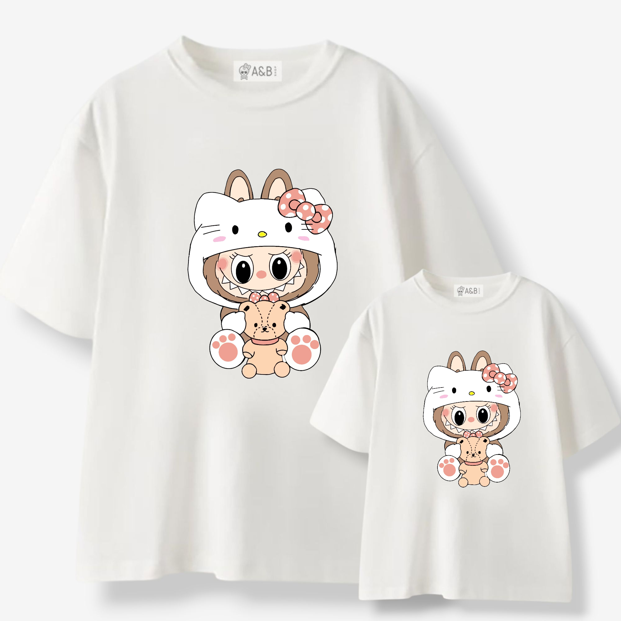 Camiseta Labubu Kitty