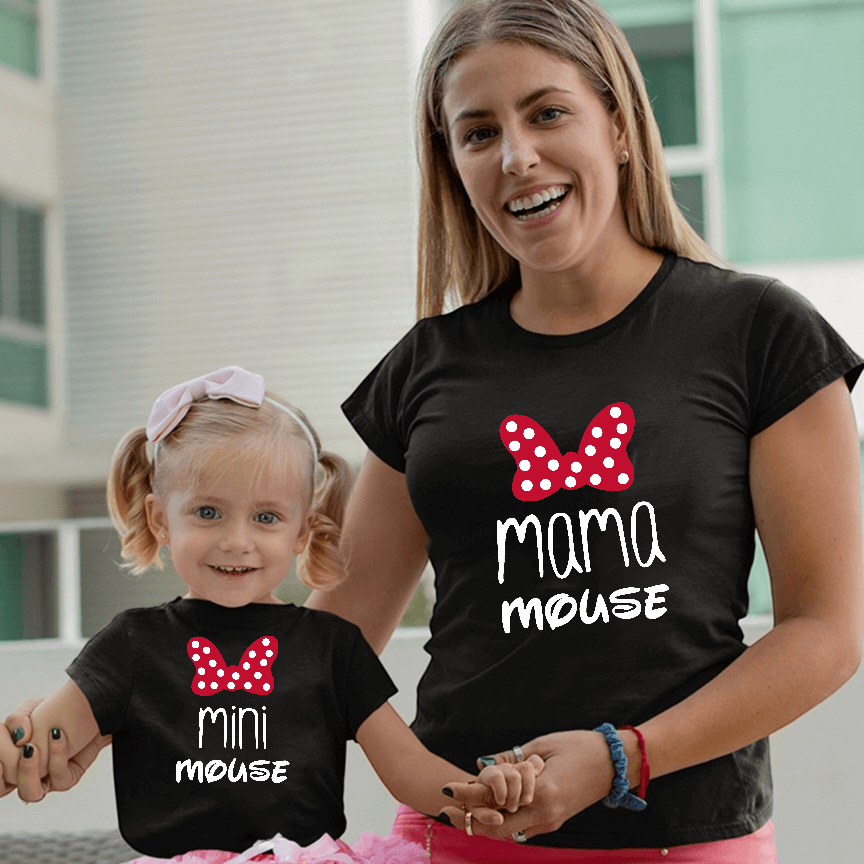 Minnie Mouse Camisetas Iguales Madre E Hijo Minnie Mouse Camiseta