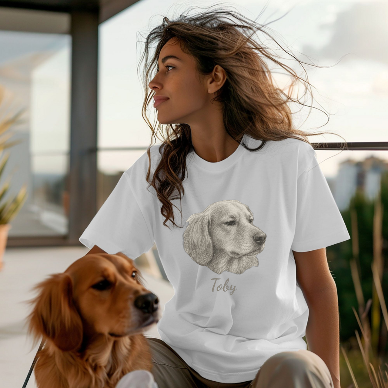 Camiseta Mascota lápiz nombre