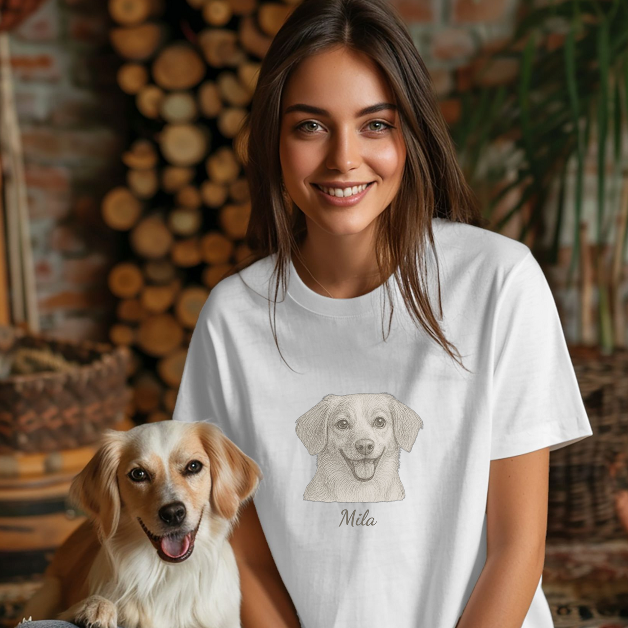 Camiseta Mascota lápiz nombre
