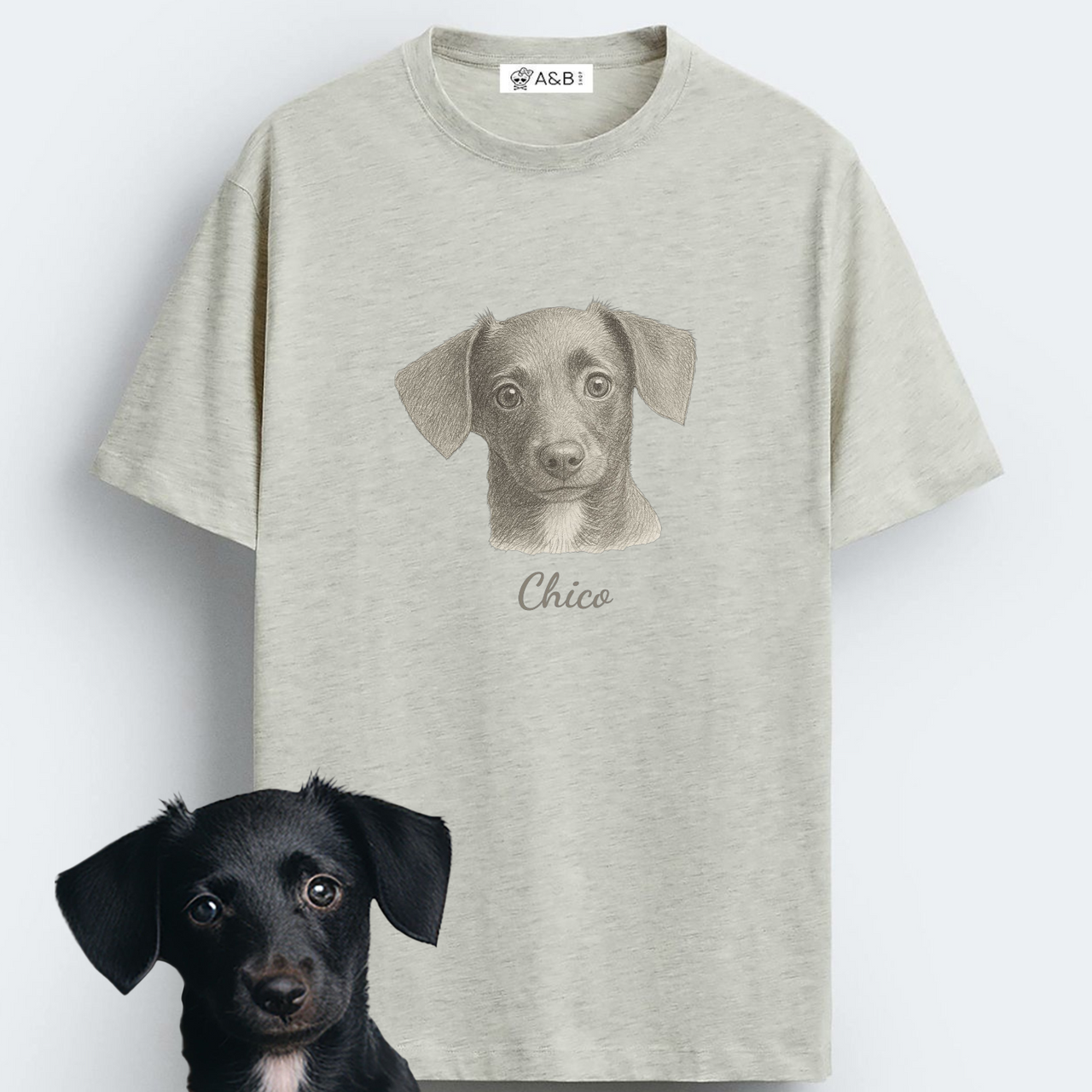 Camiseta Mascota lápiz nombre