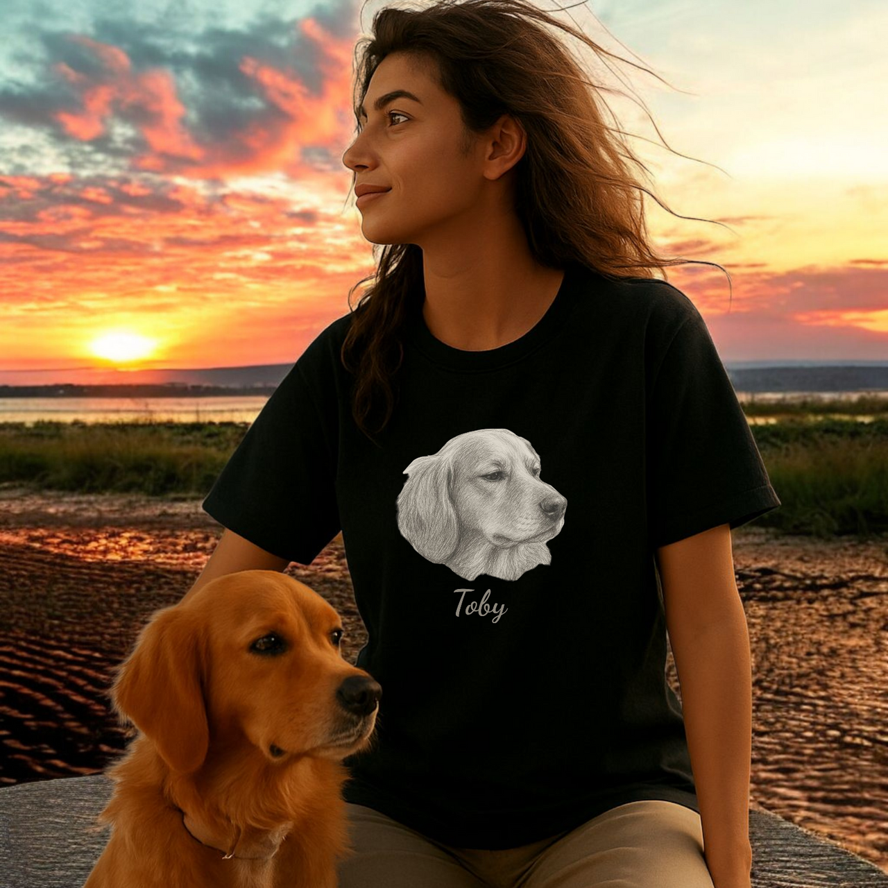 Camiseta Mascota lápiz nombre