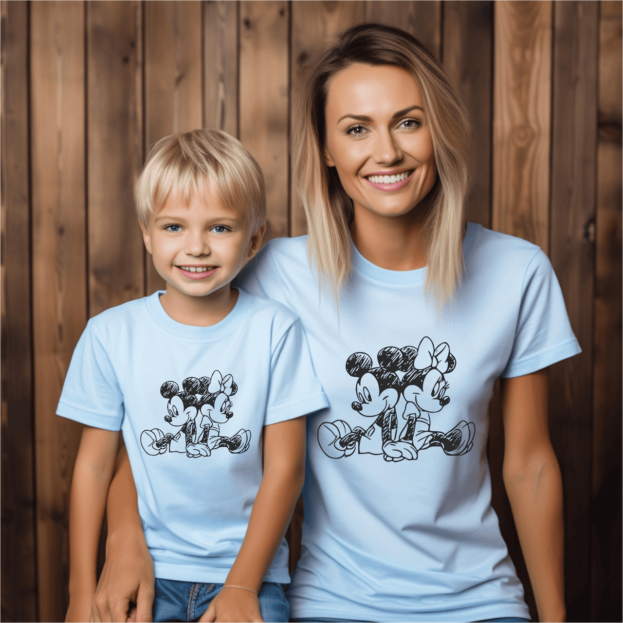 Camiseta Mickey-Minnie Lápiz Espalda