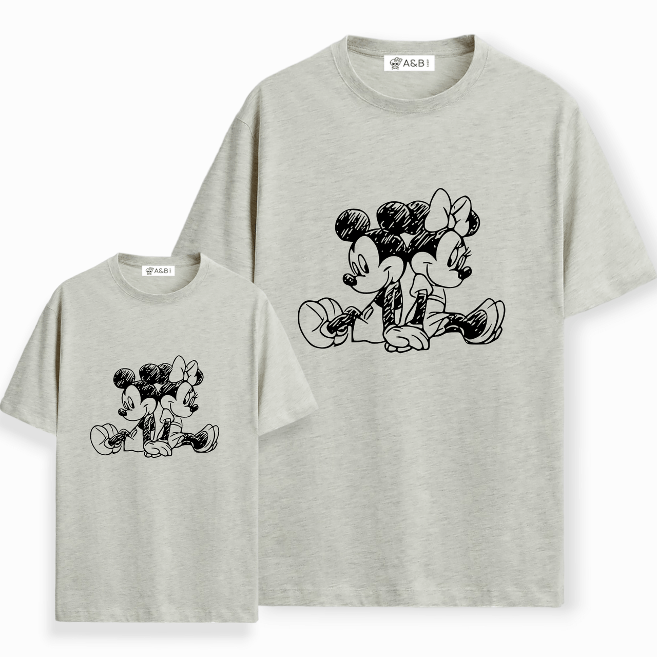 Camiseta Mickey-Minnie Lápiz Espalda