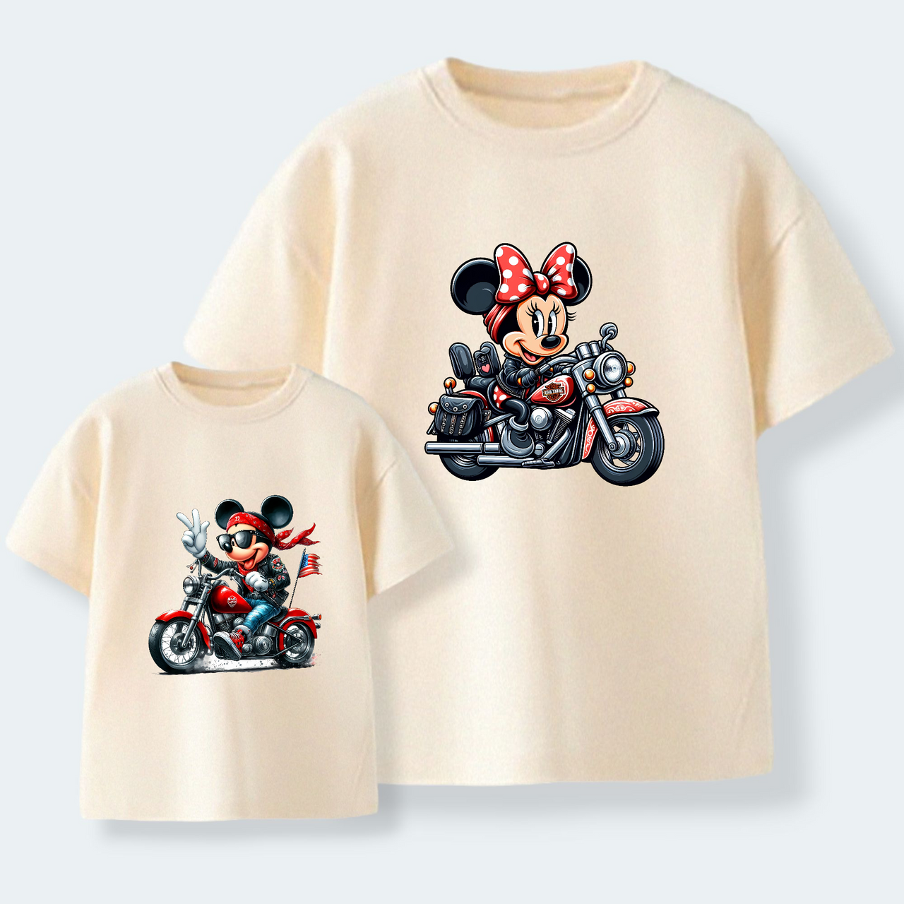 Camiseta Mickey-Minnie Moteros
