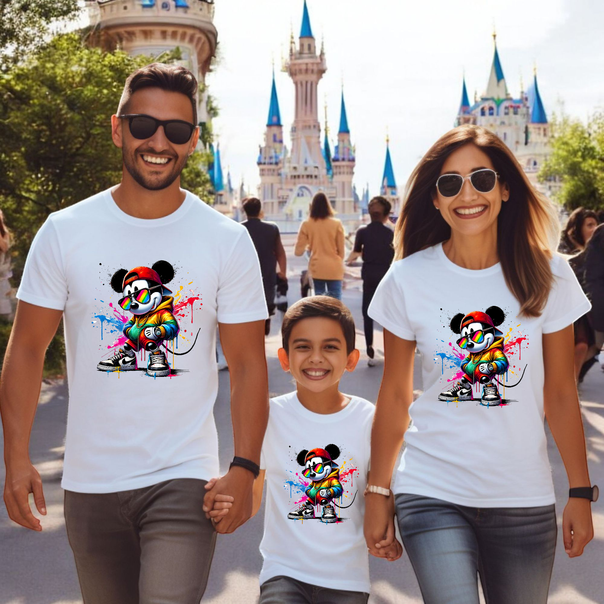 Camiseta Mickey Arcoiris
