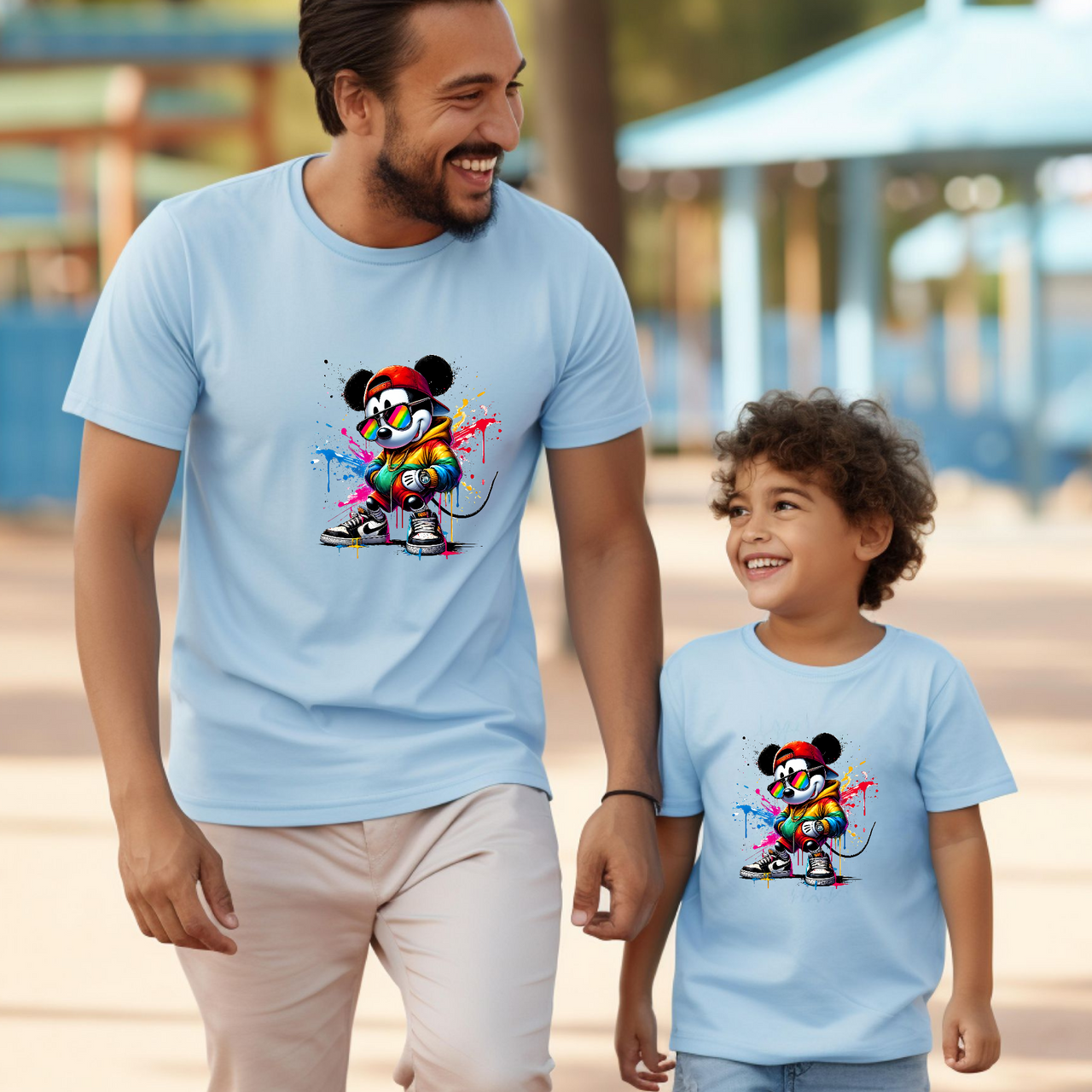 Camiseta Mickey Arcoiris