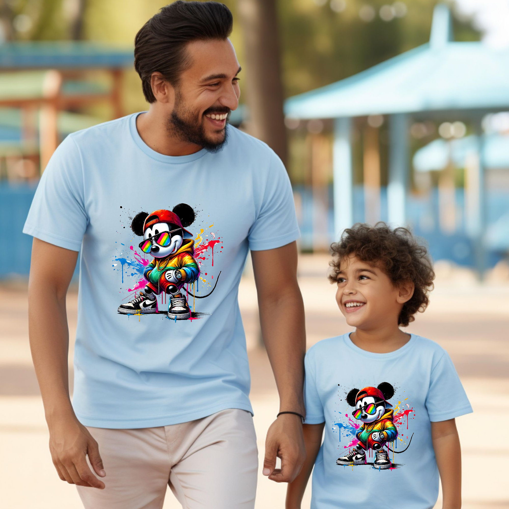 Camiseta Mickey Arcoiris