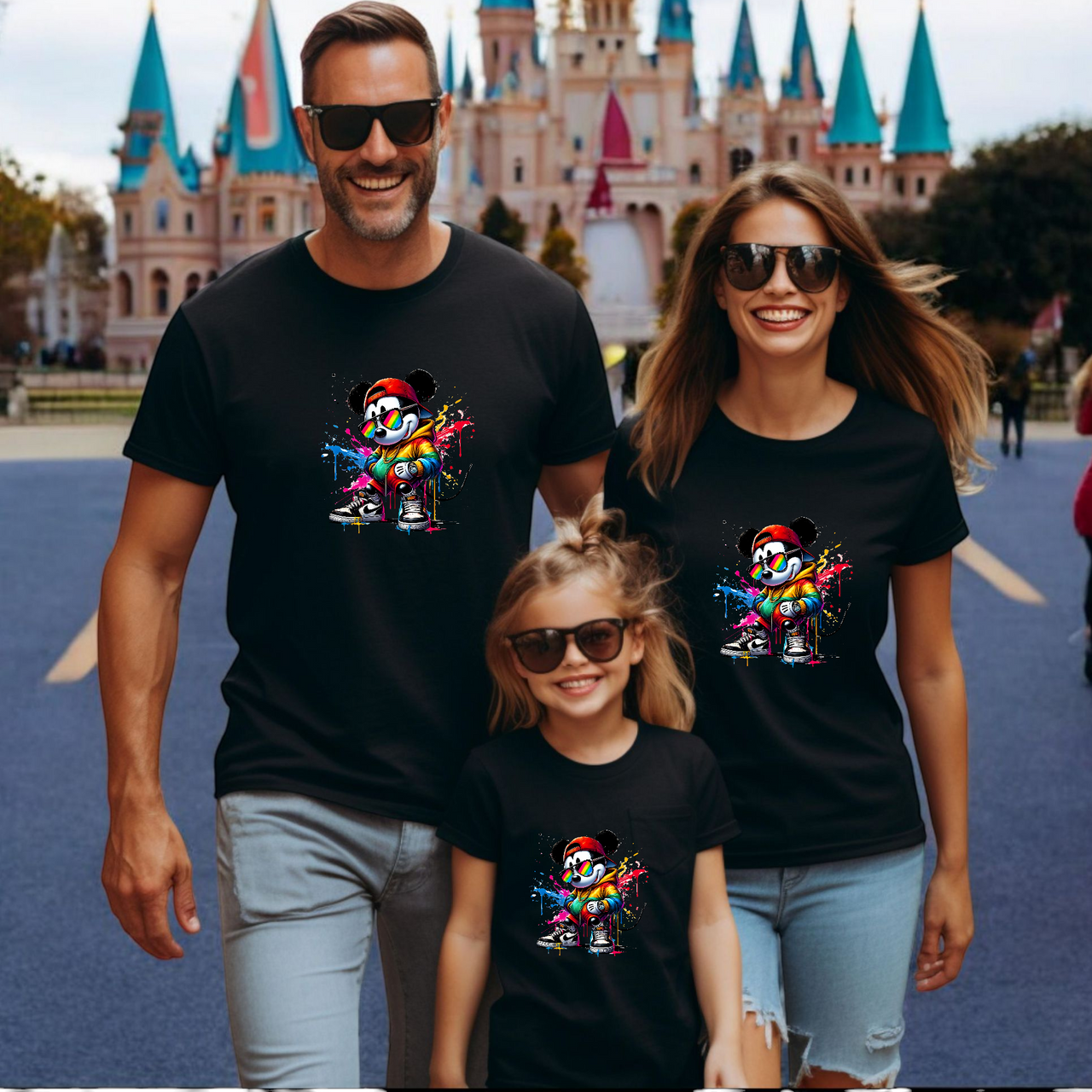 Camiseta Mickey Arcoiris