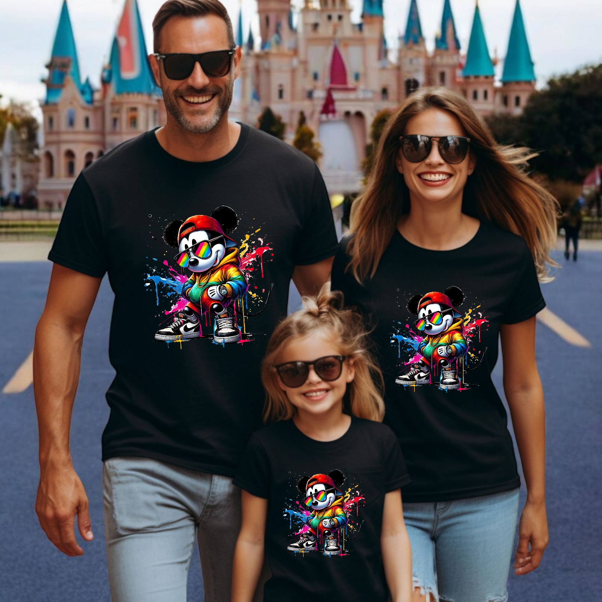 Camiseta Mickey Arcoiris