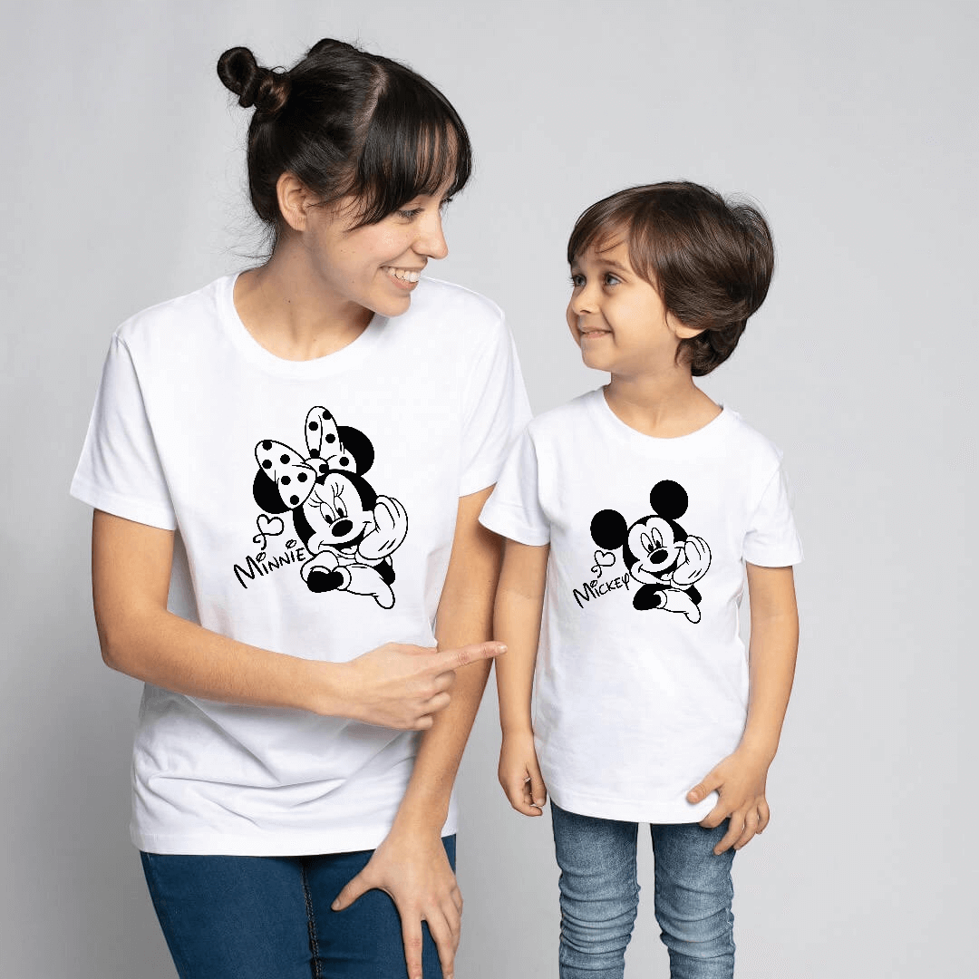 Camiseta Mickey Minnie contraste - Main Image