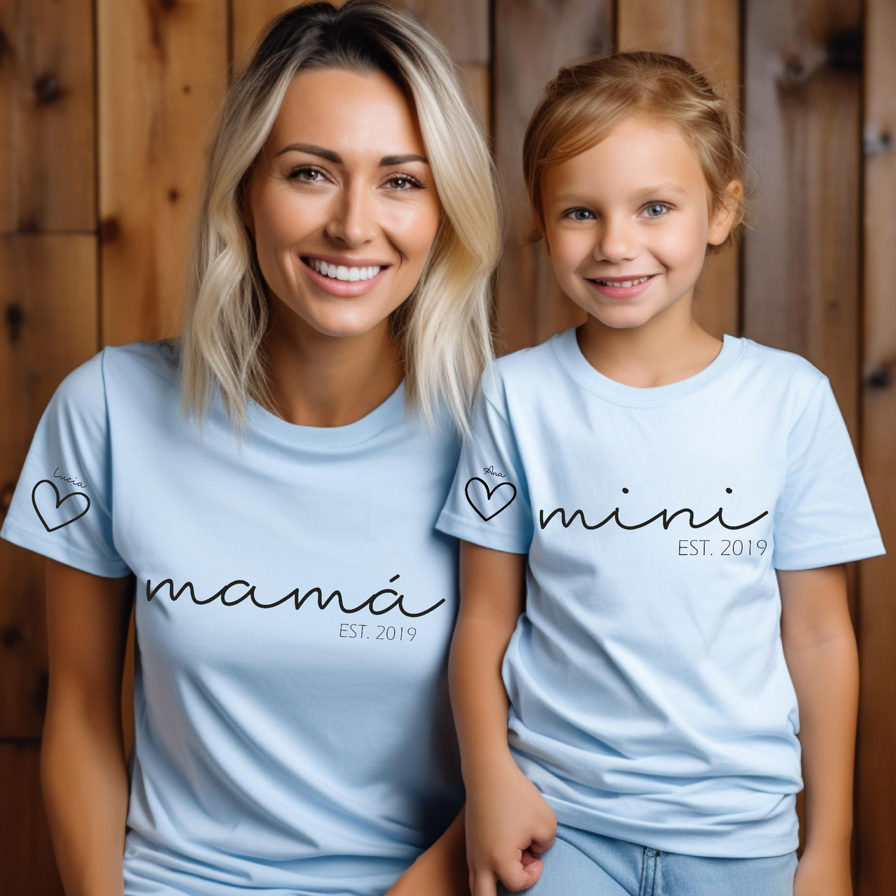 Camiseta Papá-Mamá Mini Cuore