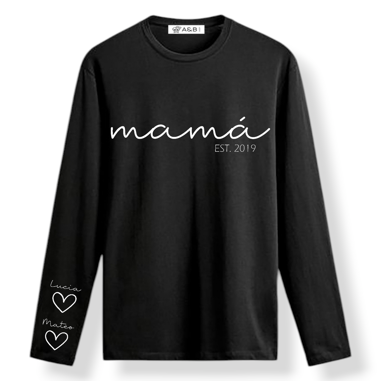 Camiseta Papá-Mamá Mini Cuore manga larga